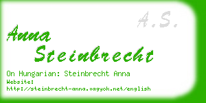 anna steinbrecht business card